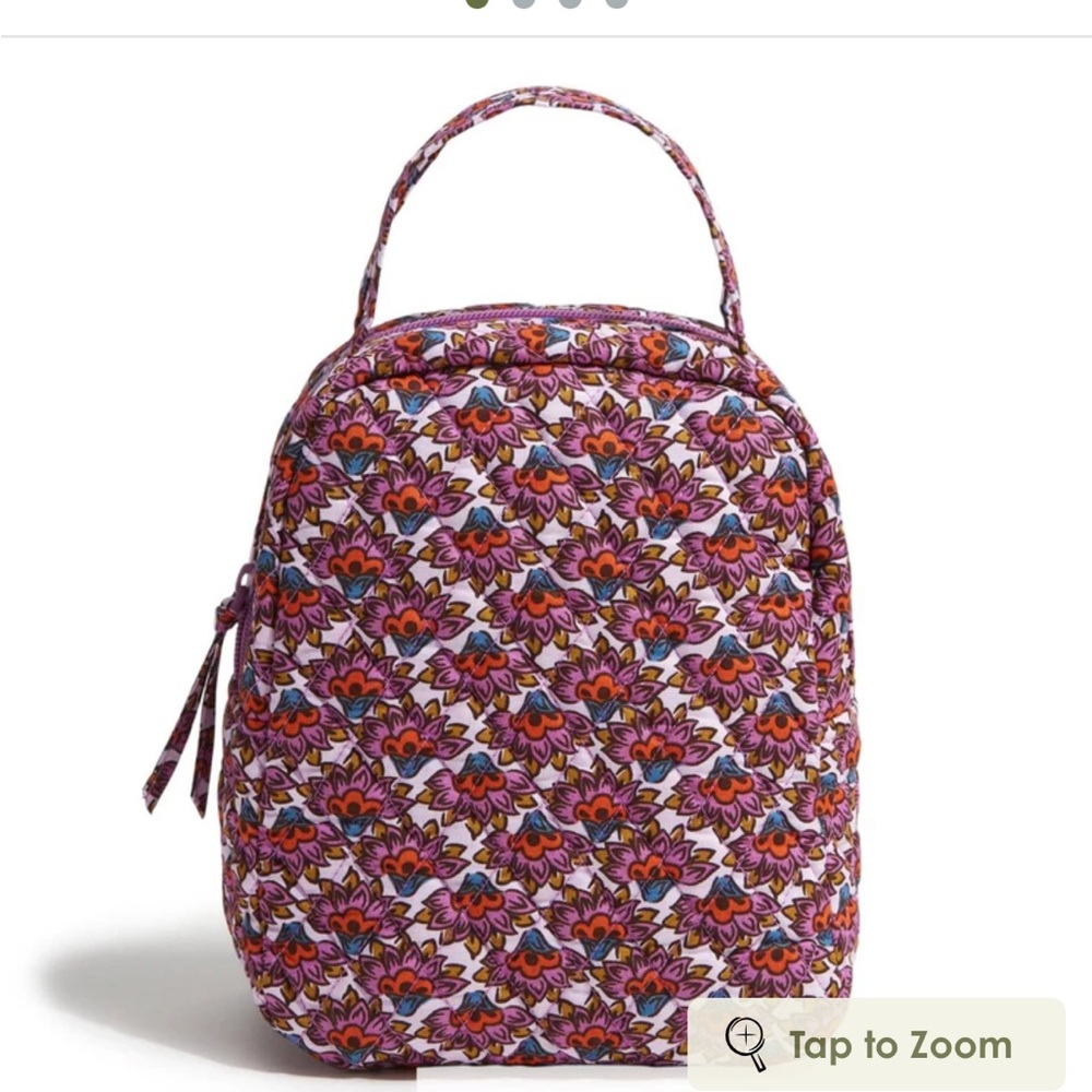 Vera Bradley Purple and Pink Backpack with Quilted Design